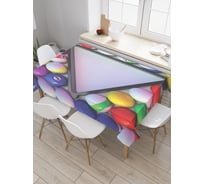 Прямоугольная скатерть JOYARTY Бильярдные шары из сатена tc_9907_120x145