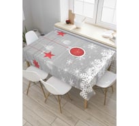 Прямоугольная скатерть JoyArty Новогодние узоры из сатена tc_5654_120x145