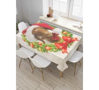 Прямоугольная скатерть JoyArty Новогодний козел из сатена tc_5587_120x145