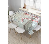 Прямоугольная скатерть JoyArty Новогодние леденцы Тросточки из сатена tc_5716_120x145