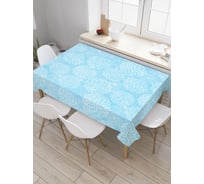 Прямоугольная скатерть JoyArty Облачные цветы из сатена tc_20497_120x145