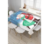 Прямоугольная скатерть JoyArty Новогодняя композиция из сатена tc_5715_120x145