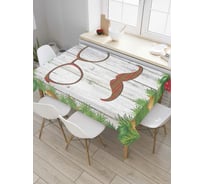 Прямоугольная скатерть JoyArty Новогодний Пуаро из сатена tc_5712_120x145