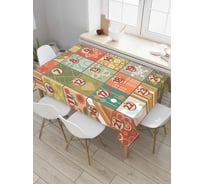 Прямоугольная скатерть JoyArty Новогодние номера из сатена tc_6857_120x145