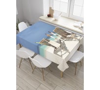 Прямоугольная скатерть JoyArty Пара отдыхающих из сатена tc_8782_120x145