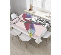 Прямоугольная скатерть JoyArty Лучшие друзья из сатена tc_32386_120x145