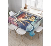 Прямоугольная скатерть JoyArty Оставленный велосипед из сатена tc_3536_120x145