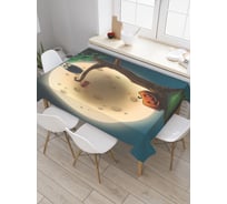 Прямоугольная скатерть JoyArty Лунный зверек из сатена tc_18792_120x145