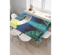 Прямоугольная скатерть JoyArty Новогодний пришелец из сатена tc_19585_120x145