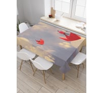 Прямоугольная скатерть JoyArty Облачное плавание из сатена tc_23083_120x145