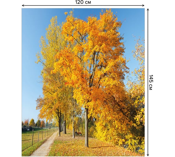 Прямоугольная скатерть JoyArty Осенняя прогулка из сатена tc_37657_120x145
