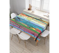 Прямоугольная скатерть JoyArty Красочное проявление из сатена tc_21399_120x145