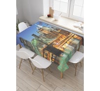Прямоугольная скатерть JoyArty Ночной Бруклинский мост из сатена tc_38521_120x145