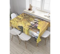 Прямоугольная скатерть JoyArty Осенний релакс из сатена tc_32723_120x145