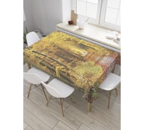 Прямоугольная скатерть JoyArty Осенняя аллея из сатена tc_8938_120x145