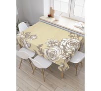 Прямоугольная скатерть JoyArty Нежность роз из сатена tc_30890_120x145
