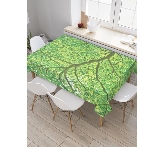 Прямоугольная скатерть JoyArty Любование лесом из сатена tc_20670_120x145 1