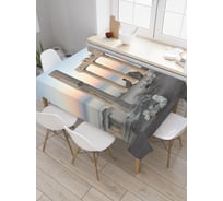 Прямоугольная скатерть JoyArty Колонны у моря из сатена tc_4146_120x145