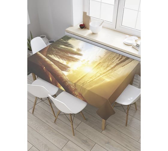 Прямоугольная скатерть JoyArty Марево заката из сатена tc_8786_120x145 1
