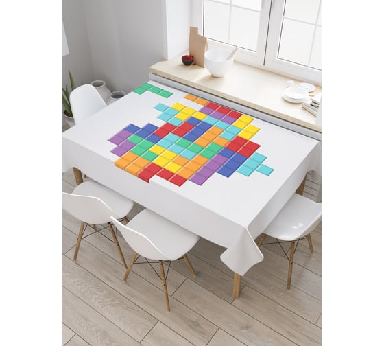 Прямоугольная скатерть JoyArty Любовный пазл из сатена tc_9771_120x145