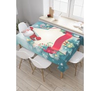 Прямоугольная скатерть JoyArty Новогодняя звезда из сатена tc_19379_120x145