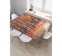 Прямоугольная скатерть JoyArty Осенний парк из сатена tc_6115_120x145