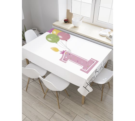 Прямоугольная скатерть JoyArty Летающий годик из сатена tc_35018_120x145 1