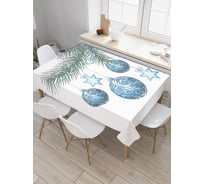 Прямоугольная скатерть JoyArty Новогодние шары из сатена tc_18942_120x145