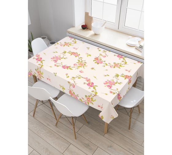 Прямоугольная скатерть JoyArty Любовные венки из сатена tc_29369_120x145 1