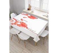 Прямоугольная скатерть JoyArty Кровавые ладони из сатена tc_22086_120x145