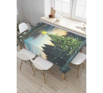 Прямоугольная скатерть JoyArty Новый год у пришельцев из сатена tc_6792_120x145