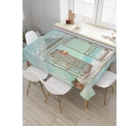 Прямоугольная скатерть JoyArty Небесные покои из сатена tc_7293_120x145