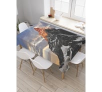 Прямоугольная скатерть JoyArty Пик горы из сатена tc_20400_120x145