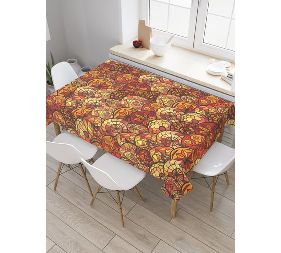 Прямоугольная скатерть JoyArty Обрядная чешуя из сатена tc_32122_120x145 1