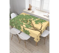 Прямоугольная скатерть JoyArty Летнее дерево из сатена tc_3520_120x145