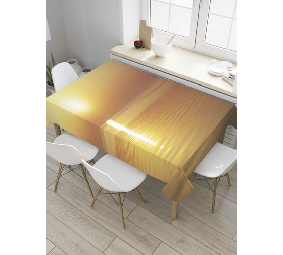 Прямоугольная скатерть JoyArty Огненное отражение из сатена tc_32632_120x145