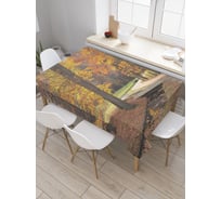 Прямоугольная скатерть JoyArty Осенний парк из сатена tc_30033_120x145
