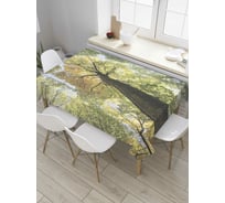 Прямоугольная скатерть JoyArty Крона высокого дерева из сатена tc_32867_120x145