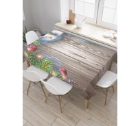 Прямоугольная скатерть JoyArty Новогодний блеск из сатена tc_21475_120x145