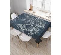 Прямоугольная скатерть JoyArty Миролюбивый кит из сатена tc_33543_120x145