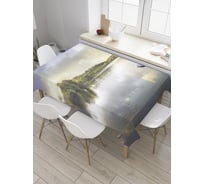 Прямоугольная скатерть JoyArty Лебеди на пруду из сатена tc_10283_120x145