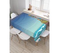 Прямоугольная скатерть JoyArty Ночевка у моря из сатена tc_30286_120x145