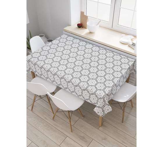 Прямоугольная скатерть JoyArty Круглый орнамент из сатена tc_30726_120x145 1