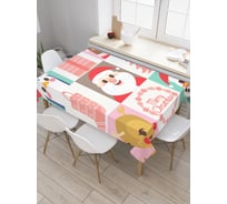 Прямоугольная скатерть JoyArty Новогодний коллаж из сатена tc_20315_120x145