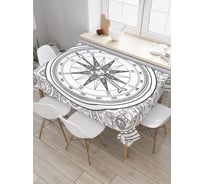 Прямоугольная скатерть JoyArty Компас в ажуре из сатена tc_38928_120x145
