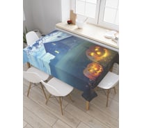 Прямоугольная скатерть JoyArty Одинокий дом из сатена tc_18799_120x145