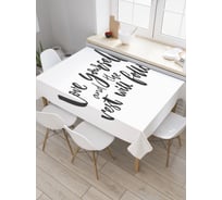 Прямоугольная скатерть JoyArty Люби себя, а остальное последует из сатена tc_37441_120x145