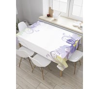 Прямоугольная скатерть JoyArty Композиция ириса из сатена tc_34045_120x145