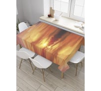 Прямоугольная скатерть JoyArty Огненный закат из сатена tc_35958_120x145