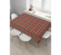 Прямоугольная скатерть JoyArty Красно-зеленая клетка из сатена tc_31134_120x145